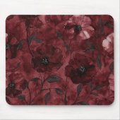 バーガンディ赤い花 マウスパッド (正面)