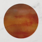 バーガンディ赤とオレンジ色の花秋の結婚式メニュー プログラム (裏面)