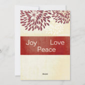 バーガンディ赤アイボリーメリーすべてフォトカード シーズンカード (裏面)