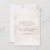 バーガンディ赤エレガント花少しお礼 サンキューカード (裏面)