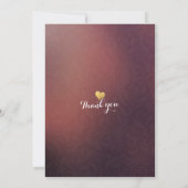 バーガンディ赤シックなフローラストリングライトベビーシャワー 招待状 (裏面)