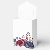 バーガンディ赤赤面ピンクフローラ水色結婚の フェイバーボックス (オープン)