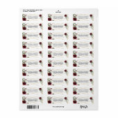 バーガンディ赤赤面金ゴールド幾何緑結婚の ラベル (フルシート)