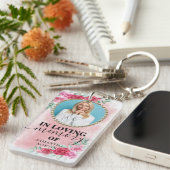 バーガンディ赤面お祝いのライフギフトキーチェーン キーホルダー (正面右)