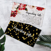 バーガンディ赤面お金の贈り物ブライダル資金カード エンクロージャーカード