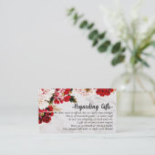 バーガンディ赤面お金の贈り物ブライダル資金カード エンクロージャーカード (スタンド正面)