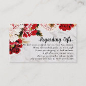 バーガンディ赤面お金の贈り物ブライダル資金カード エンクロージャーカード (正面)