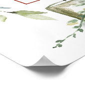 バーガンディ赤面グリーンリーガーランド160ゲストシーティング ポスター (角)