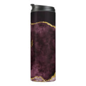 バーガンディ赤面ゴールドフォイルアゲートマーブルブライドメイド タンブラー (回転右)