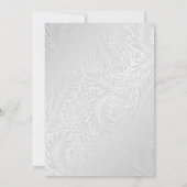 バーガンディ赤面シルバーウェディング日付カードを保存 セーブザデート (裏面)