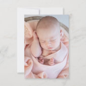 バーガンディ赤面フローラ写真1st誕生日パーティー 招待状 (裏面)