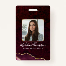 バーガンディ金ゴールドアゲートマーブルビジネス会社ID