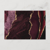 バーガンディ金ゴールドスクリプト結婚Dark's詳細 エンクロージャーカード (裏面)