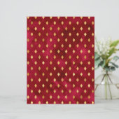 バーガンディ金ゴールドダイヤモンドパターンスクラップブック紙 (スタンド正面)