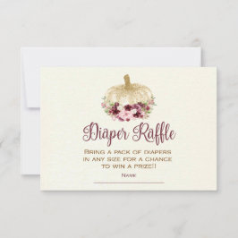 バーガンディ金ゴールドパンプキンボホオムツラッフルインサート 招待状