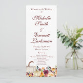 バーガンディ金ゴールドパンプキン秋オータ結婚ムズ プログラム (スタンド正面)