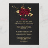 バーガンディ金ゴールドフローラブラック詳細エンクロージャカード エンクロージャーカード (正面)