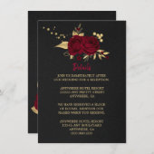 バーガンディ金ゴールドフローラブラック詳細エンクロージャカード エンクロージャーカード (正面/裏面)