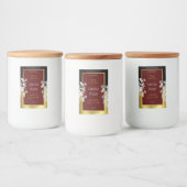 バーガンディ金ゴールドフローラ製品ラベル銀花 フードラベル (ボトル)