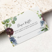 バーガンディ金ゴールド幾何学的おむつラッフルチケット エンクロージャーカード