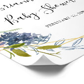 バーガンディ金ゴールド幾何学的ベビーシャワーへようこそ ポスター (角)