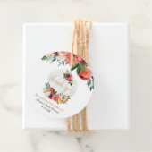 バーガンディ金ゴールド秋フローラカボチャ赤ちゃんシャワー フェイバータグ (インサイチュ)