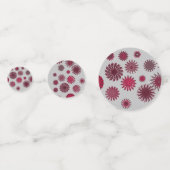 バーガンディ銀色の花 コンフェッティ (正面)