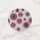 バーガンディ銀色の花 コンフェッティ (スモール正面)