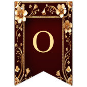 バーガンディ黄金の花束の旗 バンティングフラッグ (第2の旗)