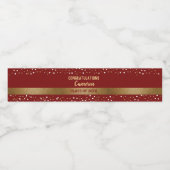 バーガンディ2024年大学院金ゴールドブラックカスタム ペットボトルラベル (シングルラベル)