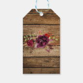 バーガンディ |の結婚式の引き出物に来感謝 ギフトタグ (裏面)