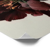 バーガンディ・アマリリス花アートプリントポスター ポスター (角)