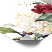 バーガンディ オレンジ フラワーラブ スイート テイク ア トリート ポスター (角)