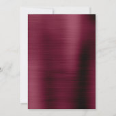 バーガンディ – クランベリーフォイルベビーシャワー招待状 招待状 (裏面)