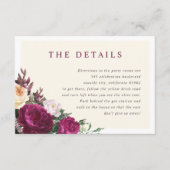 バーガンディ&クリームフローラ詳細エンクロージャカード エンクロージャーカード (正面)