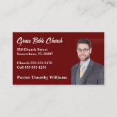バーガンディ・クロス牧師またはディーコン教会 名刺 (裏面)
