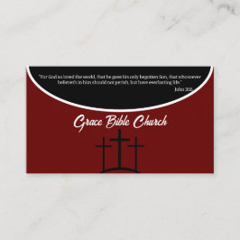 バーガンディ・クロス牧師またはディーコン教会 名刺