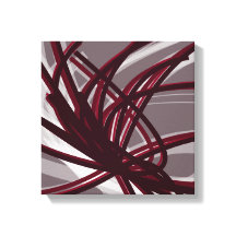 バーガンディ&グレー抽象芸術リボン |シャドウとライト