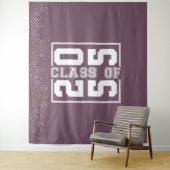 バーガンディ グレー 卒業 クラス スポーツ タイポグラフィ タペストリー (インサイチュ)