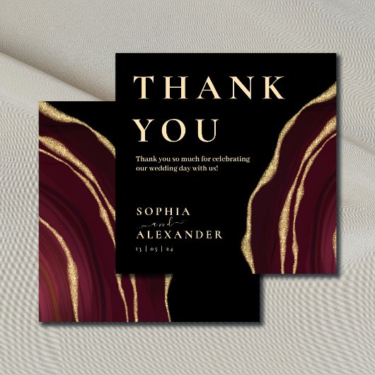 バーガンディ ゴールド マーブル