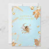 バーガンディ・サンクスギビング　コルヌコピア & コッパー 招待状 (正面)