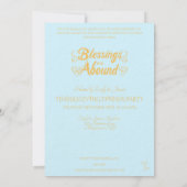 バーガンディ・サンクスギビング　コルヌコピア & コッパー 招待状 (裏面)