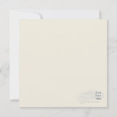 バーガンディ/サンド "アイアン フルール ド リス" スクエア 招待状 (裏面)