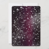 バーガンディ&シルバーきらめくライツグラム結婚ズ 招待状 (裏面)