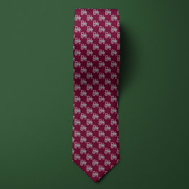 バーガンディ&シルバー農家トラクター ネクタイ