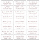 バーガンディ スクリプト 結婚式 ゲスト 住所ラベル シール (正面)