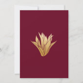 バーガンディ·スモール·結婚サイズの愛は忍耐強い セーブザデート (裏面)