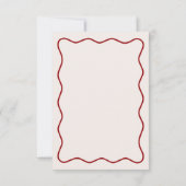 バーガンディ チェリー オン トップ ブライダル シャワー サンキューカード (裏面)