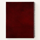 バーガンディ チャペル アイボリー モーブ ローズ ブライダル シャワー ノートブック (裏面)