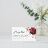 バーガンディ チャペル アイボリー モーブ 結婚式披露宴 エンクロージャーカード (スタンド正面)